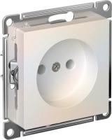 Розетка Systeme Electric AtlasDesign без заземления без шторок, 16А, мех., быстрозажим. клем., ЖЕМЧУГ ATN000441S