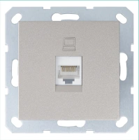 Интернет-розетка RJ45 с накладкой, цвет шампань Jasmart G6105CH