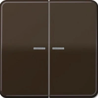 Выключатель двухклавишный с подсветкой Jung CD500 505U5+CD595KO5BR