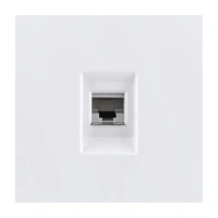 Накладка розетки телефонной RJ11, Белый бархат Brionilux серия Z (ZGN019WH)