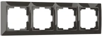 Рамка 4 местная серо-коричневая Snabb Basic Werkel W0042007