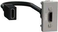 Розетка HDMI 1 модуль Unica Modular Schneider Electric NU343030 алюминий