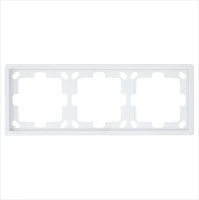 Рамка серия FD 3-постовая, цвет белый глянцевый Jasmart FD1003W