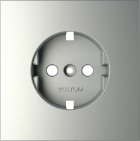 Накладка для розетки с заземлением Voltum S70 сталь Soft touch пластик (VLS000605)