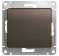 Выключатель 1-клавишный схема 1 10АХ Systeme Electric (Schneider Electric) Glossa, шоколад GSL000811