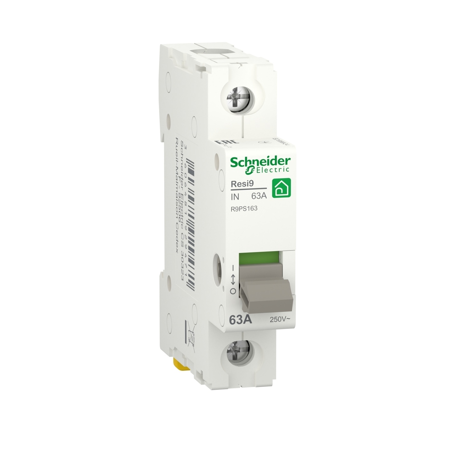 Выключатель нагрузки (мод. рубильник) 63А 1P Resi9 Schneider Electric R9PS163