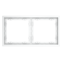Рамка пластиковая на 2 поста Voltum S70 белый матовый Soft touch (VLS100202)