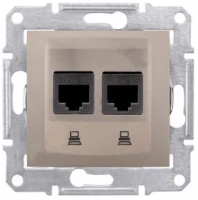 Розетка компьютерная 2хRJ45 кат.5е UTP Schneider Sedna SDN4400168