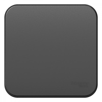 Одноклавишный выключатель с изолирующей пластиной 10А 250В Systeme Electric Blanca BLNVA101016, Антрацит