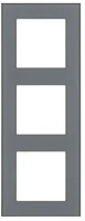 Рамка 3-постовая, стекло серый   Brionilux серия G Glass (GGR3GY)