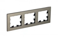 Рамка 3-постовая Systeme Electric AtlasDesign Nature, металл латунь ATN312203