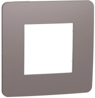 Рамка 1-постовая Unica Studio Color Schneider Electric ШОКОЛАД/белый NU280216