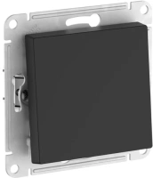 Выключатель 1-клавишный Systeme Electric AtlasDesign AQUA, IP44, сх.6, 10АХ, мех., быстрозажим. клем., КАРБОН ATN441061S