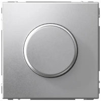 Светорегулятор (диммер) поворотно-нажимной Systeme Electric ArtGallery, LED, RC, 400Вт, алюминий  GAL000323