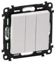 Выключатель 3 клавишный 10АХ 250В винтовые зажимы Legrand Valena Allure 752003+755035