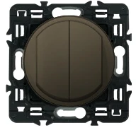 Выключатель 2 клавишный 10AX Legrand Celiane 67002x2 | 64901 | 80251