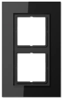 Рамка двухместная цвет стекло черное Jung LS990 LSP982GLSW
