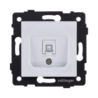Розетка Ethernet RJ45 Cat.5, белый Kollinger REA-016WH для Aspekt, Eleganz, Reflex