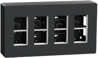 Блок открытой установки 4х2 Unica Systeme+ Schneider Electric NU124454 антрацит