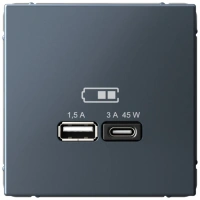 Высокоскоростная розетка USB А+С Systeme Electric ArtGallery грифель GAL000729