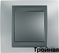 Рамка 3-пост горизонт.металл Грэй Schneider Unica MGU66.006.297