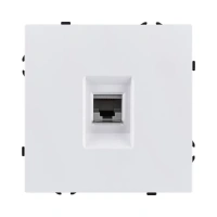 Розетка Ethernet RJ45 Cat.6, белый глянцевый Brionilux серия Z (ZG017WG)