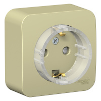 Розетка с заземляющим контактом и шторками (компакт) с изолирующей пластиной 16А 250В Systeme Electric Blanca BLNRA111117, Бежевый