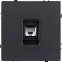 Розетка телефонная RJ11, черный матовый Kollinger Eclipse EC-019BK
