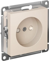 Розетка Systeme Electric AtlasDesign без заземления со шторками, 16А, мех., быстрозажим. клем., БЕЖЕВЫЙ ATN000249S