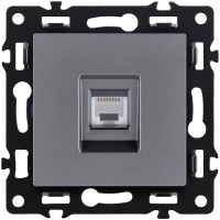 Розетка Ethernet RJ45 Cat.6, серый Kollinger Asthetik AS-017GY