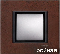 Рамка 3-пост Кельтская сталь Schneider Unica MGU68.006.7A3