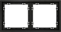Рамка пластиковая на 2 поста Voltum S70 черный матовый Soft touch (VLS100208)