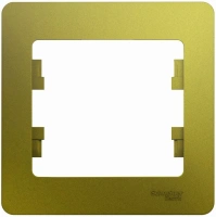 Рамка 1-постовая универсальная Systeme Electric (Schneider Electric) Glossa, фисташковый GSL001001