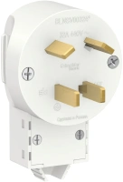 Вилка силовая Systeme Electric Blanca 3К+З, 32 А, 440 В, БЕЛЫЙ, BLNSV003241