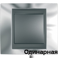Рамка 1-пост металл Хром глянцевый Schneider Unica MGU66.002.210