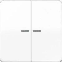 Выключатель двухклавишный с подсветкой Jung CD500 505U5+CD595KO5WW