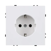 Розетка штепсельная  16A/250 В, белый бархат Brionilux серия Z (ZG014WH)