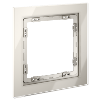 Рамка стеклянная на 1 пост Voltum S70 стекло/пластик кашемир глянцевая (VLS110103)