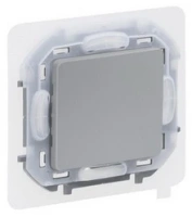 Выключатель 1-клав проходной IP44 алюминий Inspiria 673672