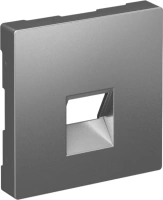 Накладка Systeme Electric AtlasDesign для информационных функций типа Keystone, СТАЛЬ ATN000984