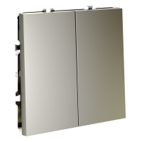 Перекрестный переключатель двухклавишный Voltum S70 пластик шелк Soft touch 10А (VLS020504)