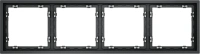 Рамка пластиковая на 4 поста Voltum S70 графит Soft touch (VLS100407)