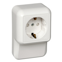Розетка Systeme Electric Blanca О/У с зазем. со шт. ПЛИНТУСН.МОНТ.ПЛ., 16А, 250В, БЕЛЫЙ, опт.уп. RA16-003-2M-B