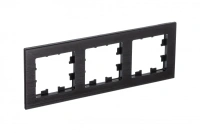 Рамка 3-постовая Systeme Electric AtlasDesign Nature, металл оникс ATN312303