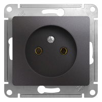 Розетка без заземления 16А 250В механизм Systeme Electric Glossa, графит GSL001341