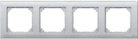 Рамка 4-постовая Schneider Electric M-Plan Merten Systeme M, алюминий MTN486460