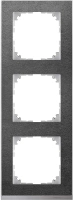 Рамка 3-постовая Schneider Electric M-Pure Merten Systeme M, сланец/алюминий MTN4030-3669