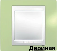 Рамка 2-пост горизонт. Зеленое Яблоко Schneider Unica MGU6.004.563