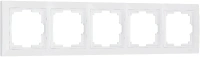 Рамка из пластика на 5 постов Snabb Basic белый Werkel Snabb basic белый W0052001