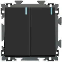 Выключатель 2-клав CGSS цв. Черный PL-W102-BCM